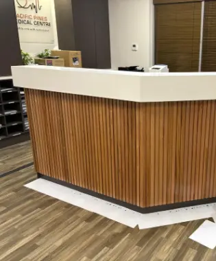 Custom reception desk
