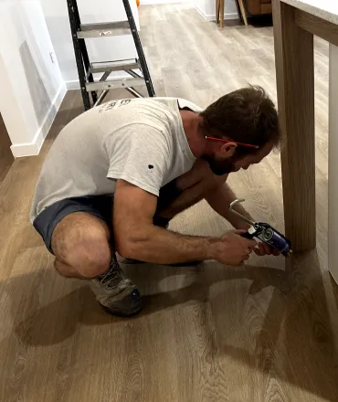 Matt completing a project