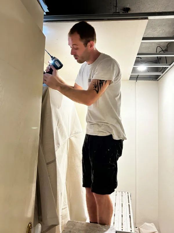 Matt working on a clients project