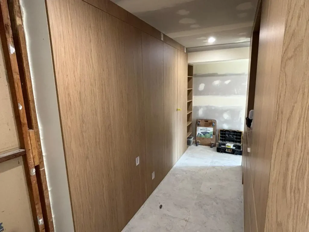 Finishing off the walk in robe area